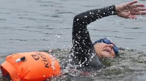 Mary Gooze Swims Brown's Lake To Raise Money For Metastatic Breast Cancer Research