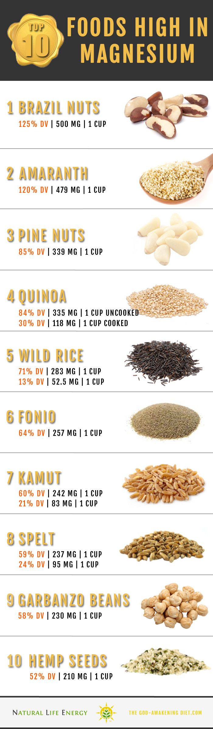 Foods High In Magnesium Infographic